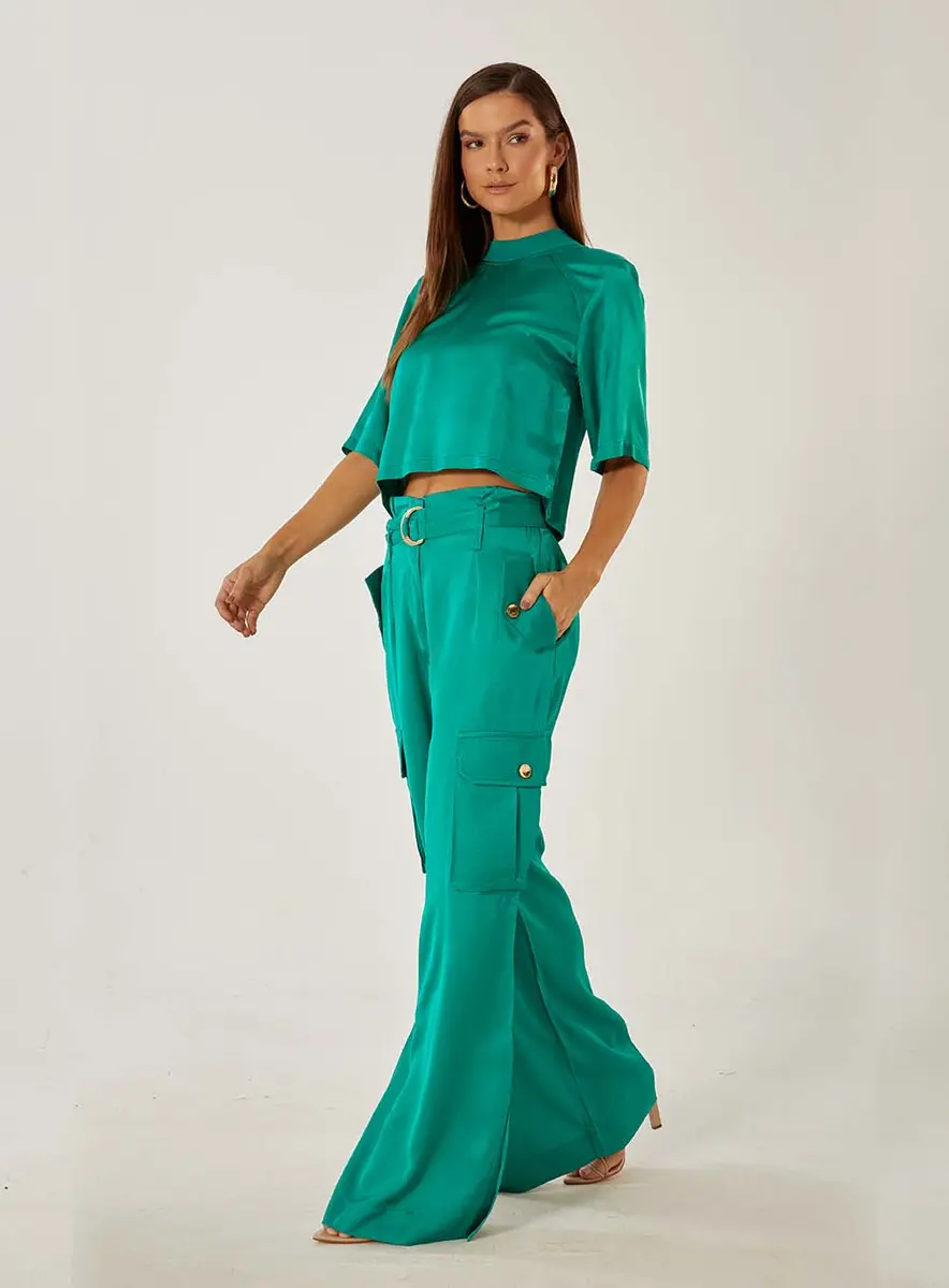 Calça Isy Com Cinto Marrom Souisy