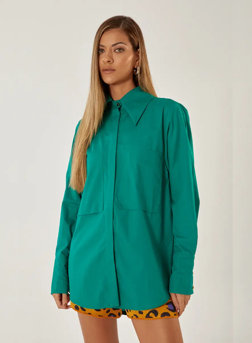 Camisa Alfaiataria Com Bolsos Off Shell Souisy