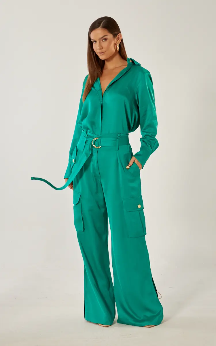 Camisa Alfaiataria Acetinada Amarelo Souisy