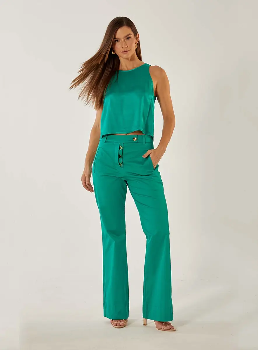 Regata Acetinada Basic Comfort Verde Souisy