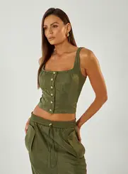 Top Slim Com Botões