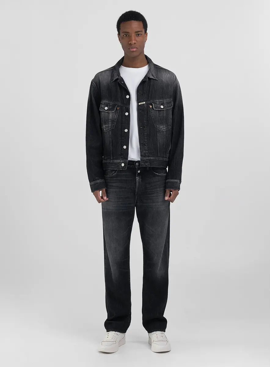 Jaqueta Masculina Black Jeans Replay Índigo Preto Médio Lcecci