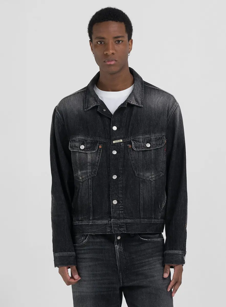 Jaqueta Masculina Black Jeans Replay Índigo Preto Médio Lcecci
