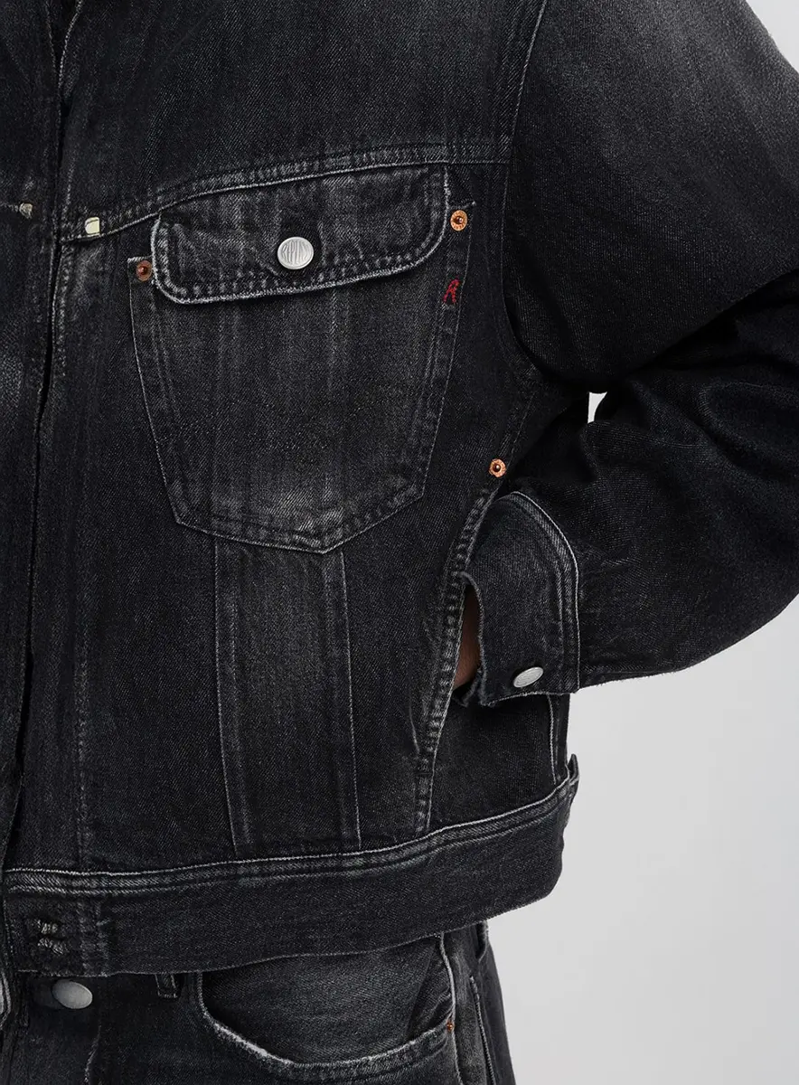 Jaqueta Masculina Black Jeans Replay Índigo Preto Médio Lcecci