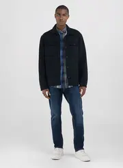 Casaco Masculino Reto Em Lã