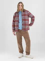 Casaco Masculino Oversized Em Lã Com Estampa