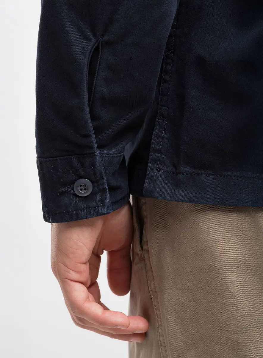 Camisa Masculina Utilitária Reta Azul Pangera Lcecci