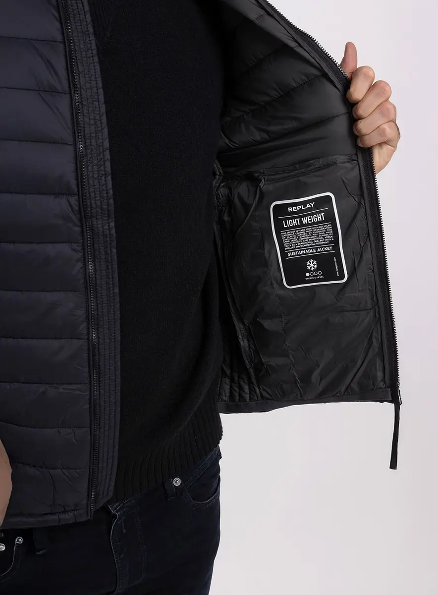 Jaqueta Masculina Slim Puffe Preto Lcecci