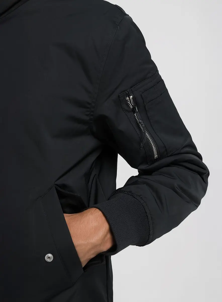Jaqueta Masculina Bomber Air Force Preto Lcecci