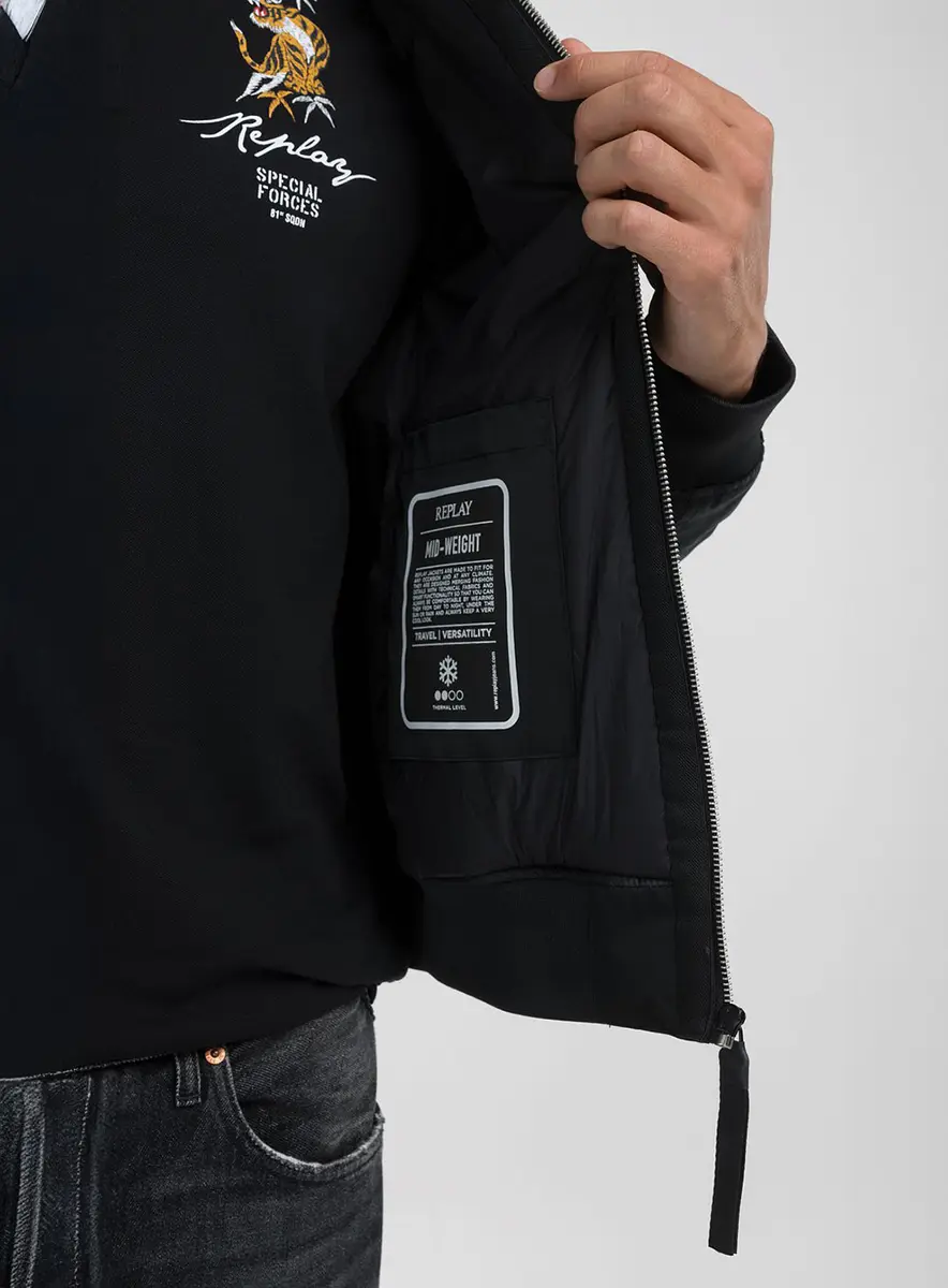 Jaqueta Masculina Bomber Air Force Preto Lcecci