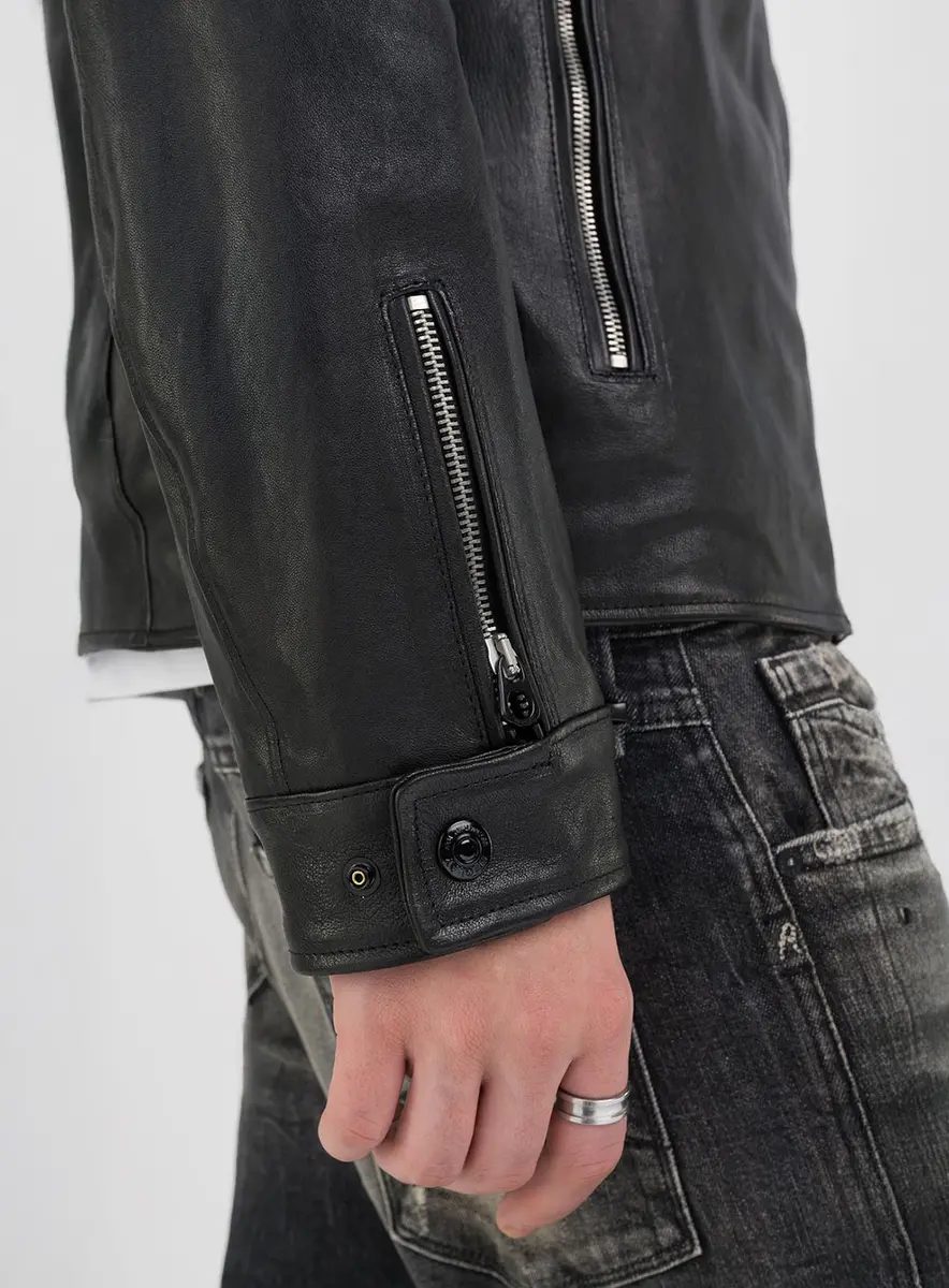 Jaqueta Masculina Couro Essência Preto Lcecci