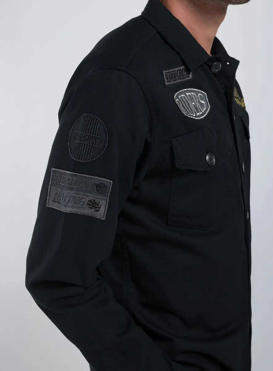 Jaqueta Masculina Sarja Replay Preto Lcecci