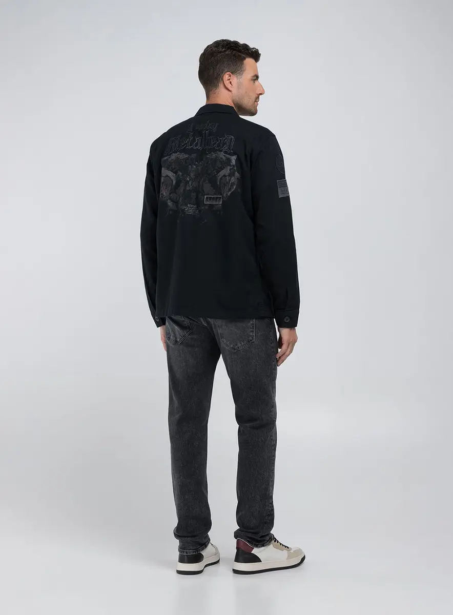 Jaqueta Masculina Sarja Replay Preto Lcecci