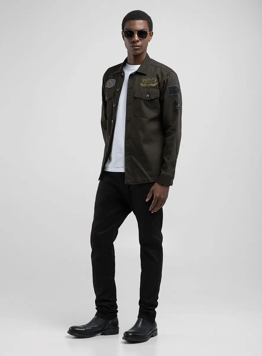 Jaqueta Masculina Sarja Replay Preto Lcecci
