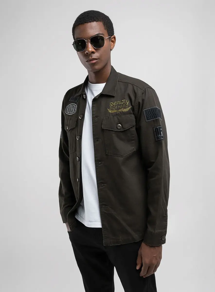 Jaqueta Masculina Sarja Replay Preto Lcecci