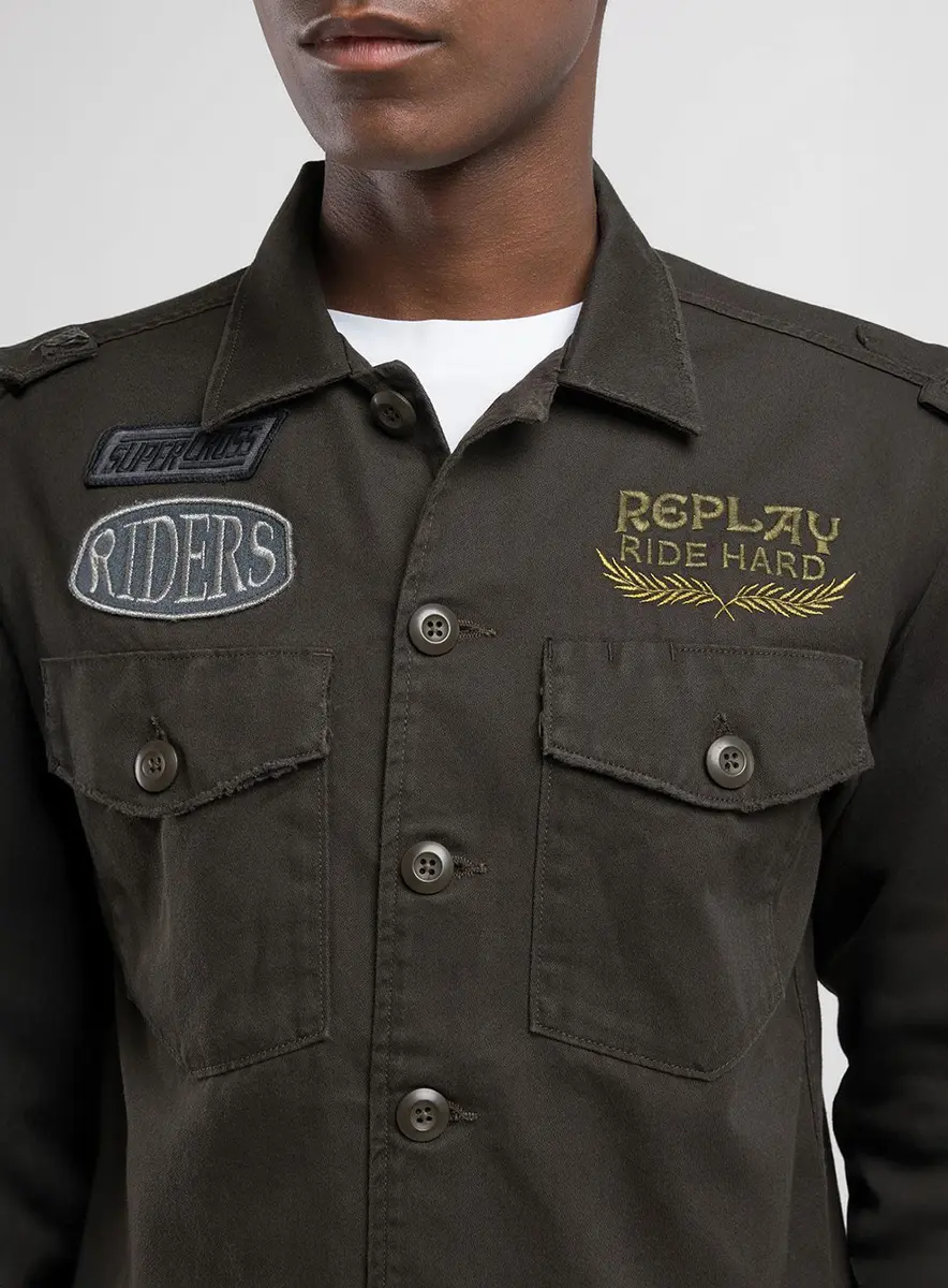 Jaqueta Masculina Sarja Replay Preto Lcecci
