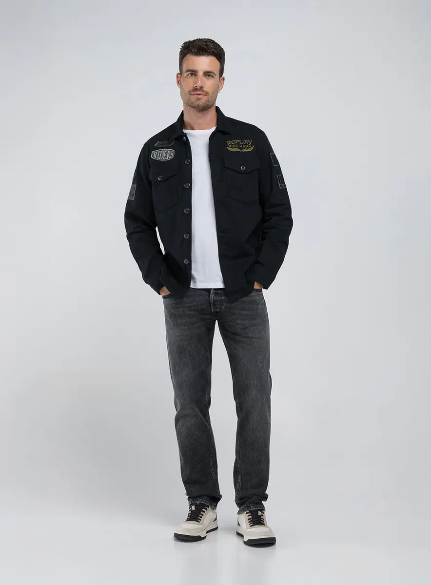 Jaqueta Masculina Sarja Replay Preto Lcecci