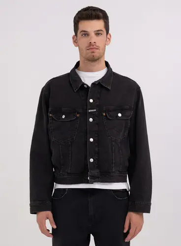 Jaqueta Jeans Com Bolsos