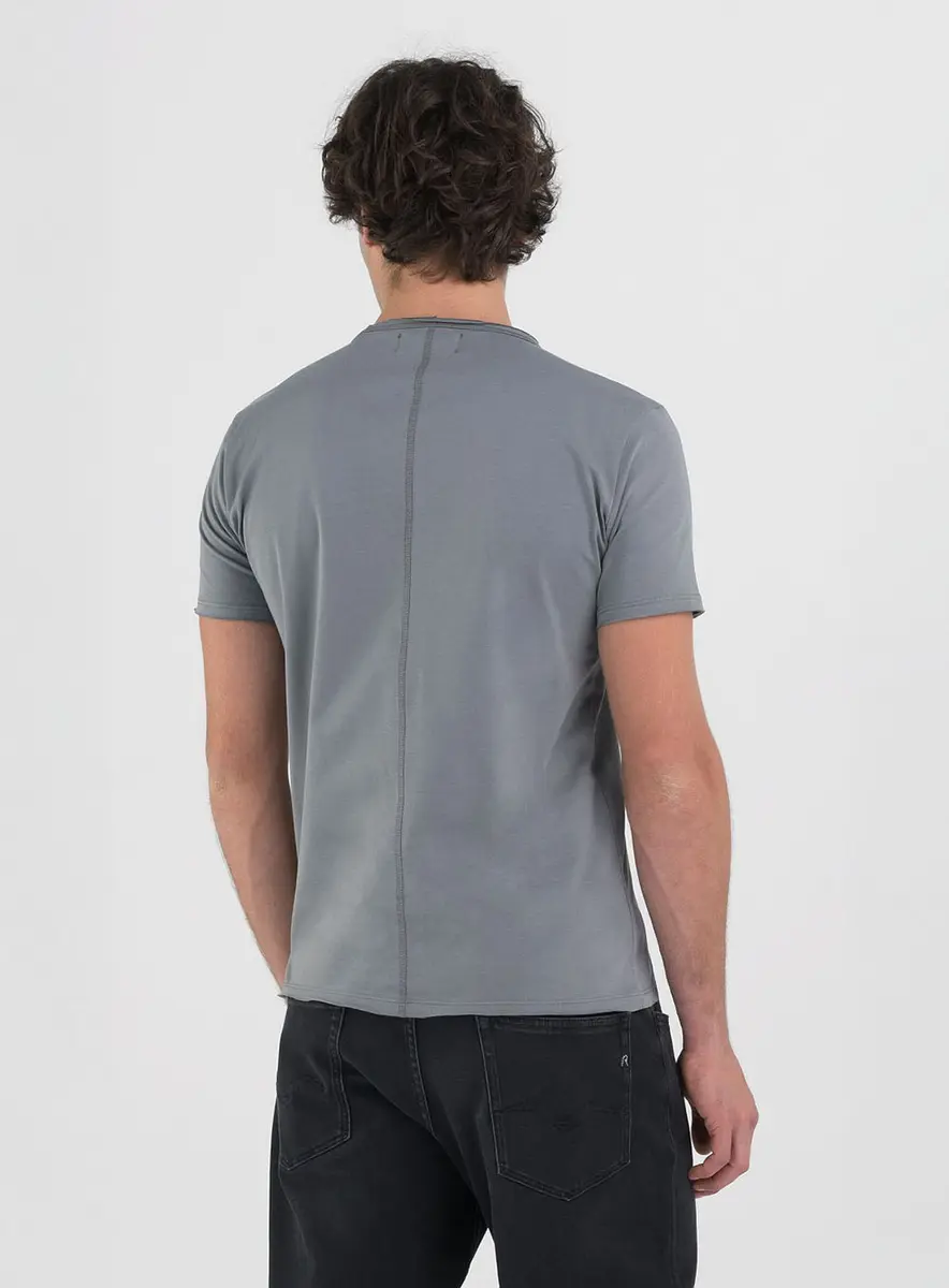 Camiseta Masculina Ajustada Gola Ampla Branco Lcecci
