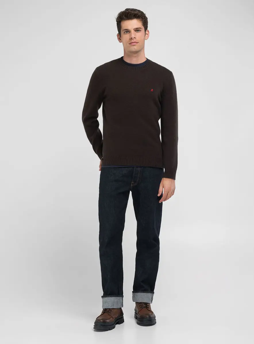 Suéter Masculino Básico Gola Careca Preto Lcecci
