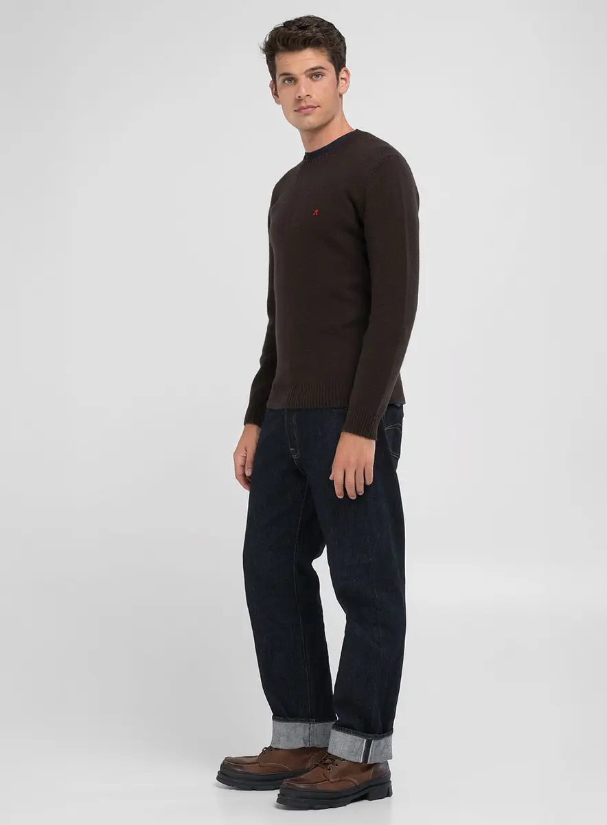 Suéter Masculino Básico Gola Careca Preto Lcecci
