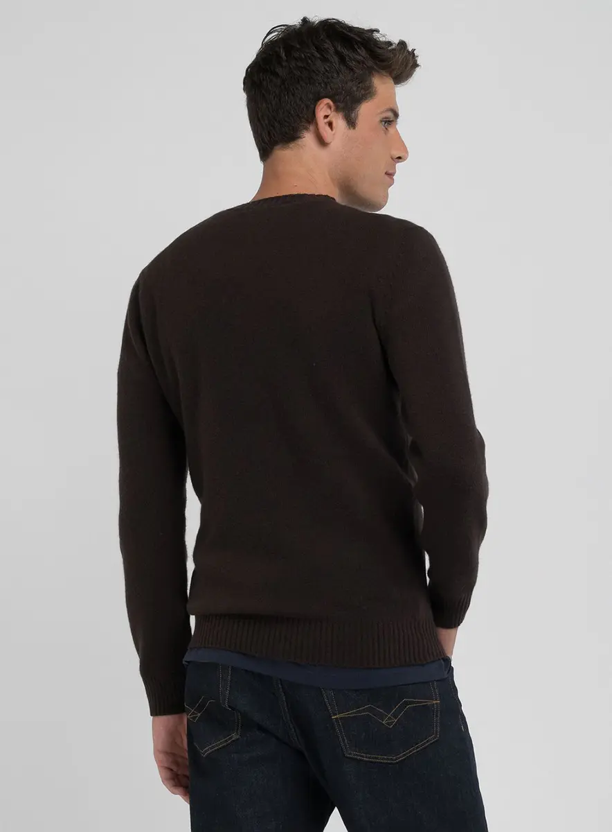 Suéter Masculino Básico Gola Careca Preto Lcecci