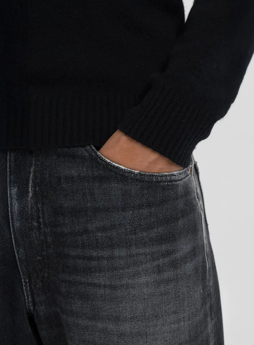 Suéter Masculino Básico Gola Careca Preto Lcecci