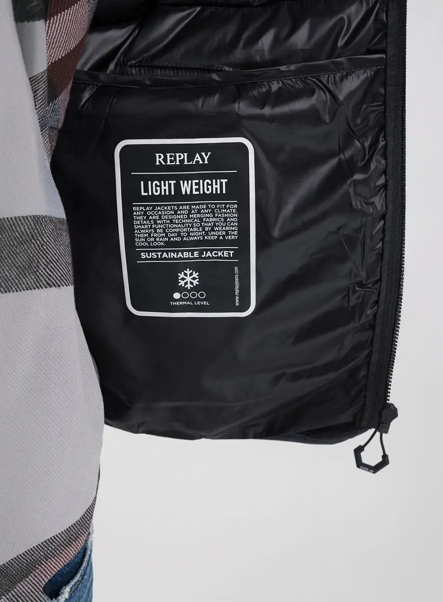 Jaqueta Masculina Puffer Replay Preto Lcecci