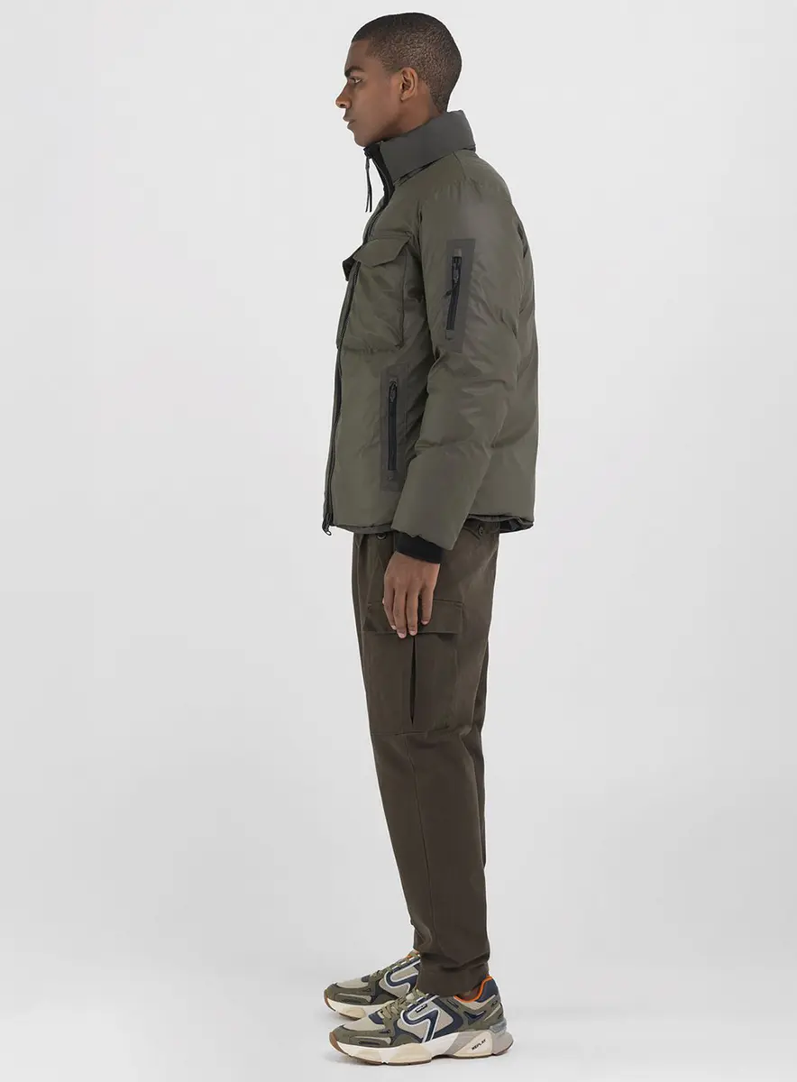 Jaqueta Masculina Puffer Cargo Preto Lcecci