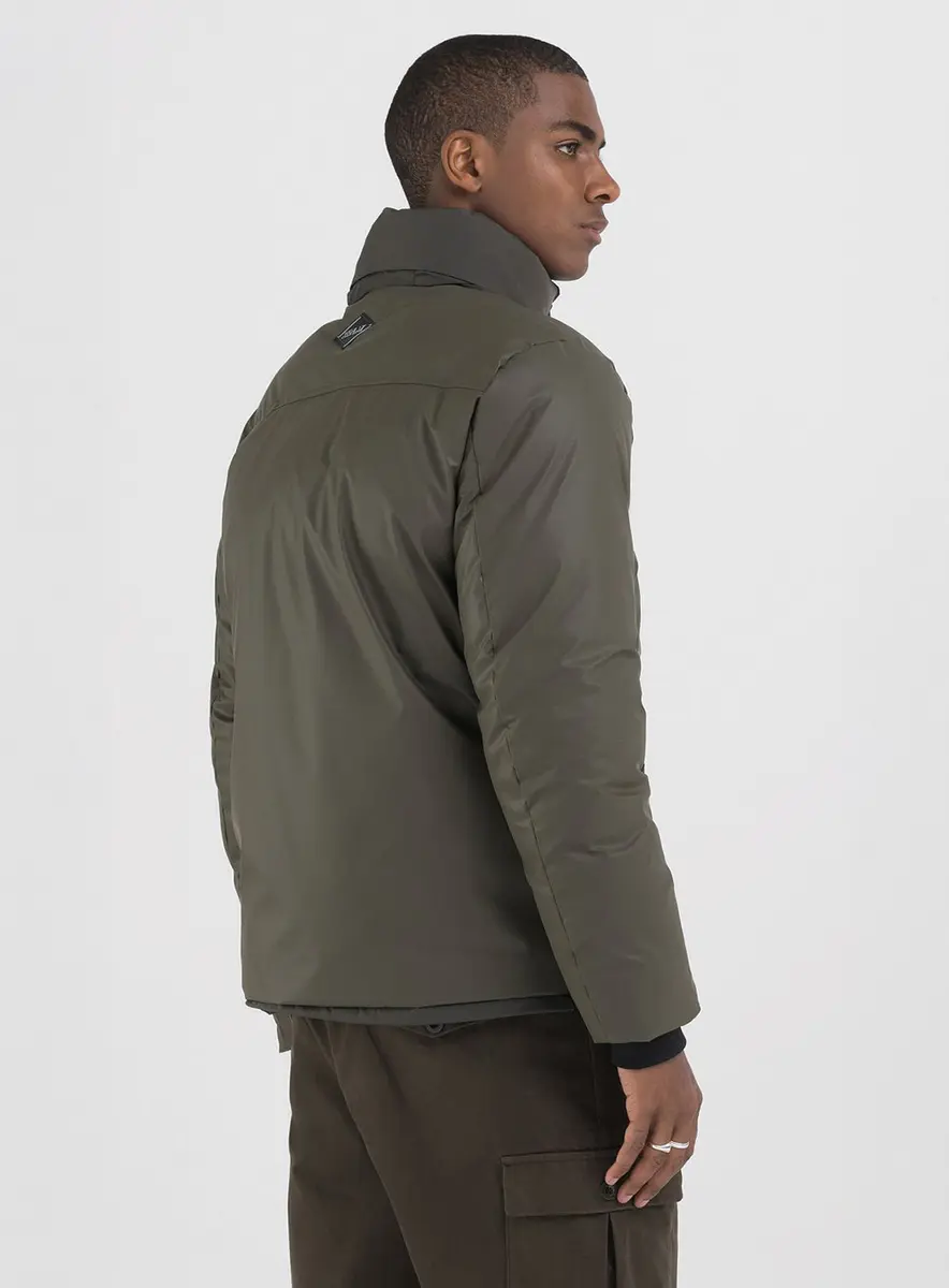 Jaqueta Masculina Puffer Cargo Preto Lcecci