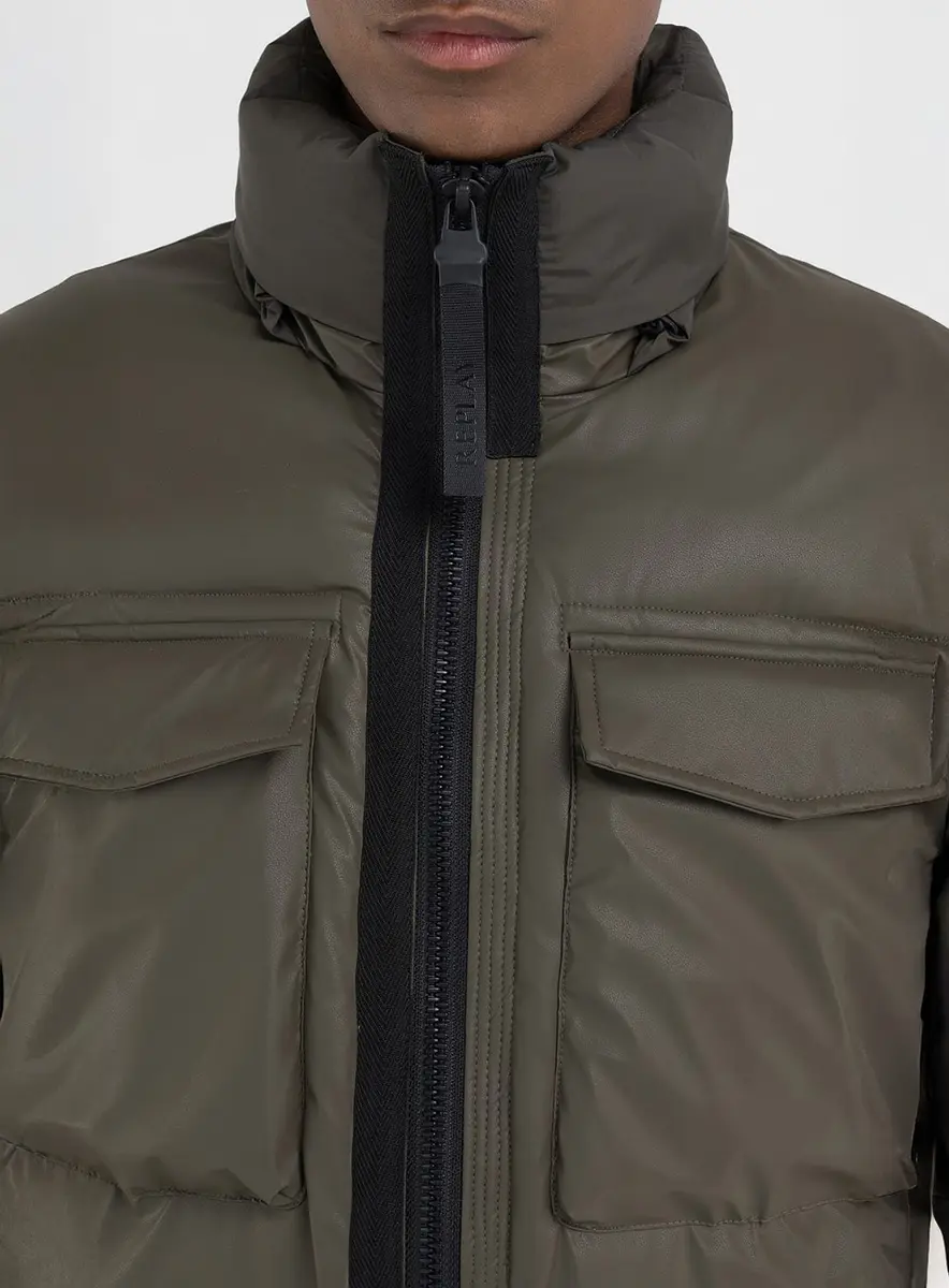 Jaqueta Masculina Puffer Cargo Preto Lcecci