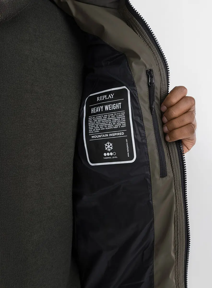 Jaqueta Masculina Puffer Cargo Preto Lcecci