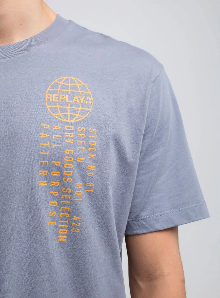 Camiseta Masculina Modelagem Solta Com Estampa Preto Lcecci