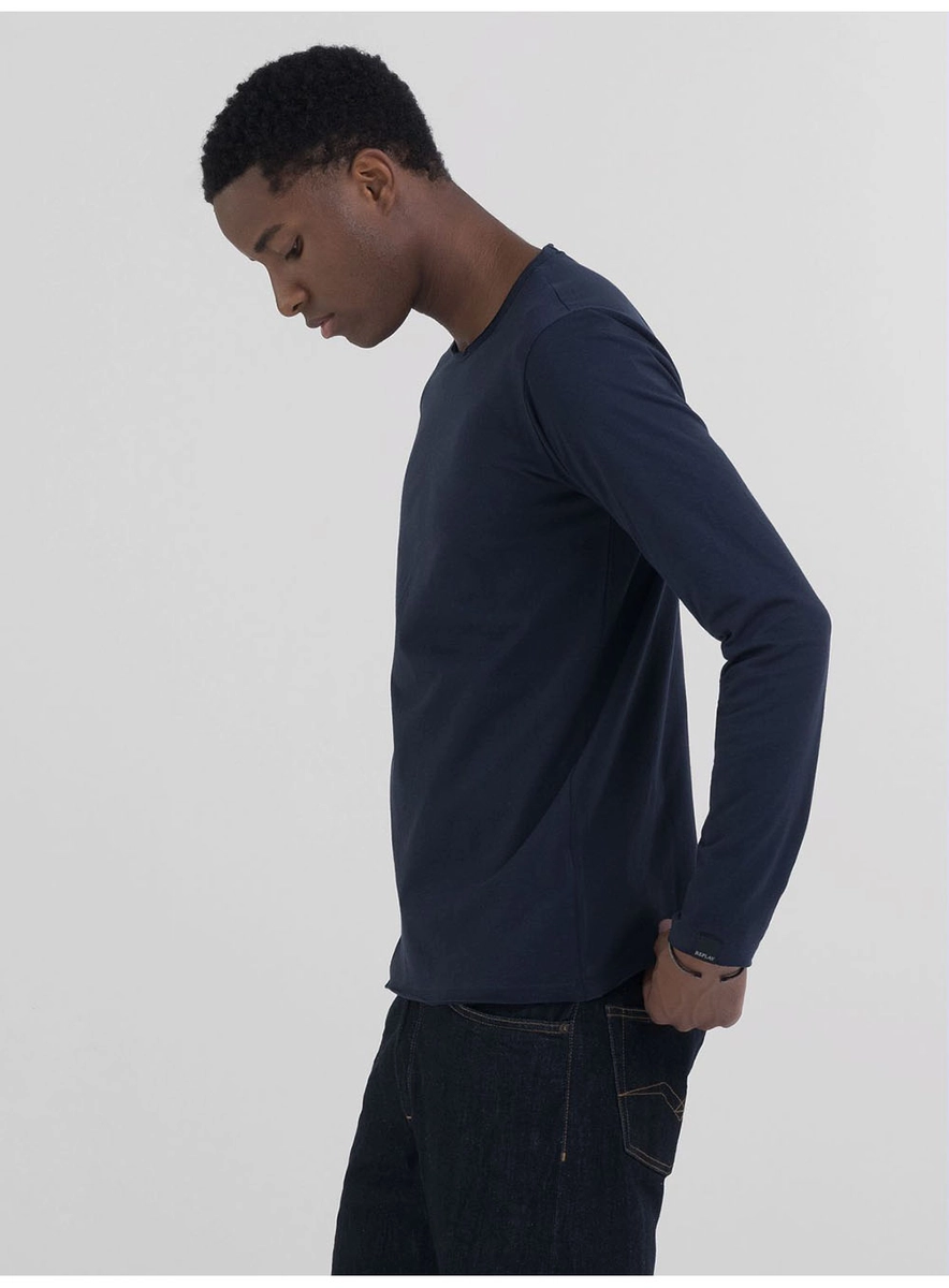T-shirt Manga Longa Regular Preto Lcecci