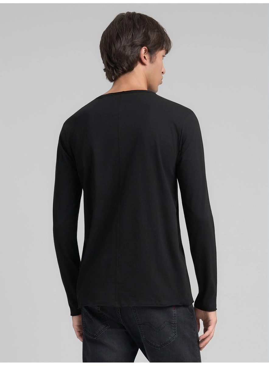 T-shirt Manga Longa Regular Preto Lcecci