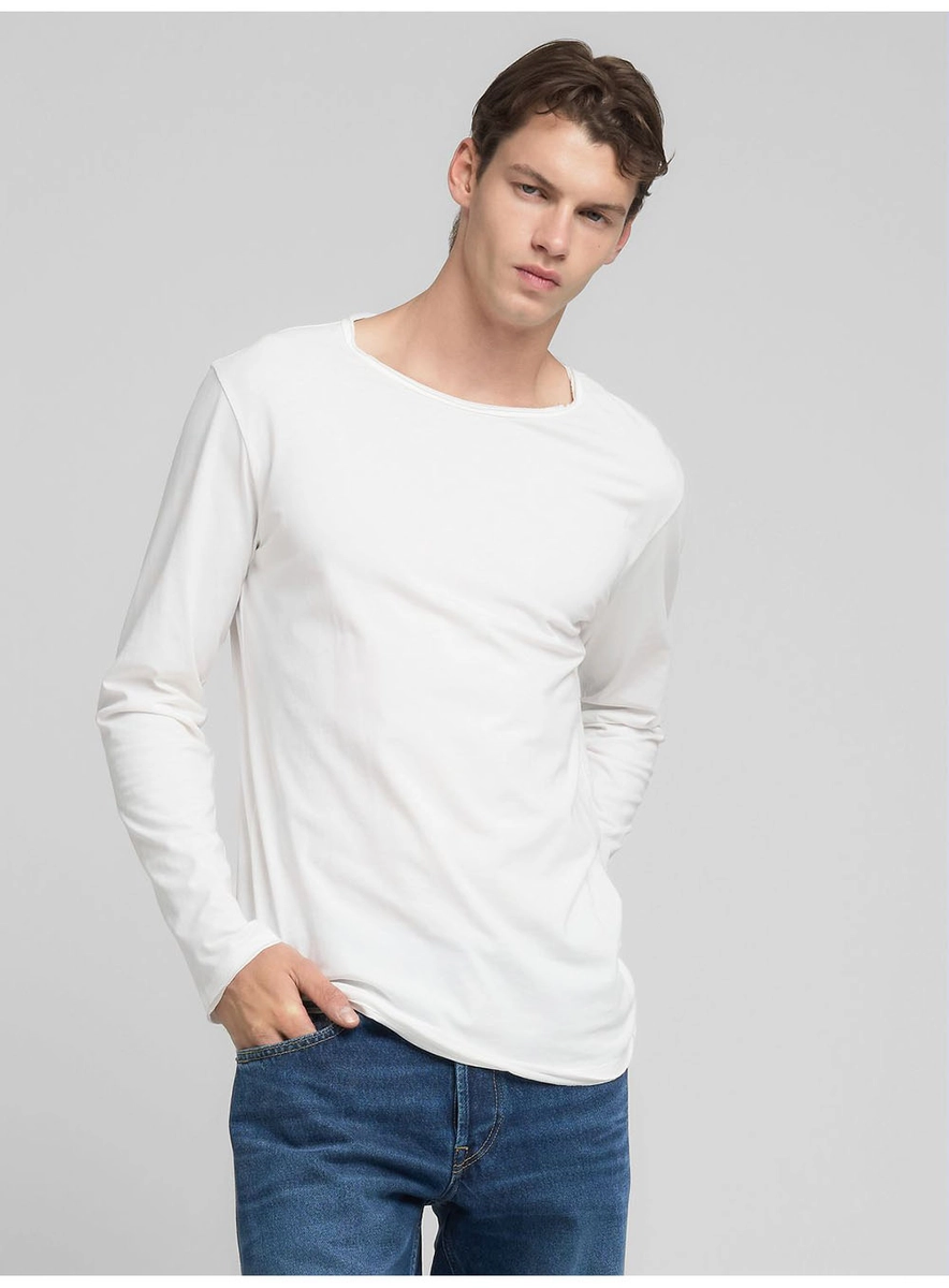 T-shirt Manga Longa Regular Preto Lcecci