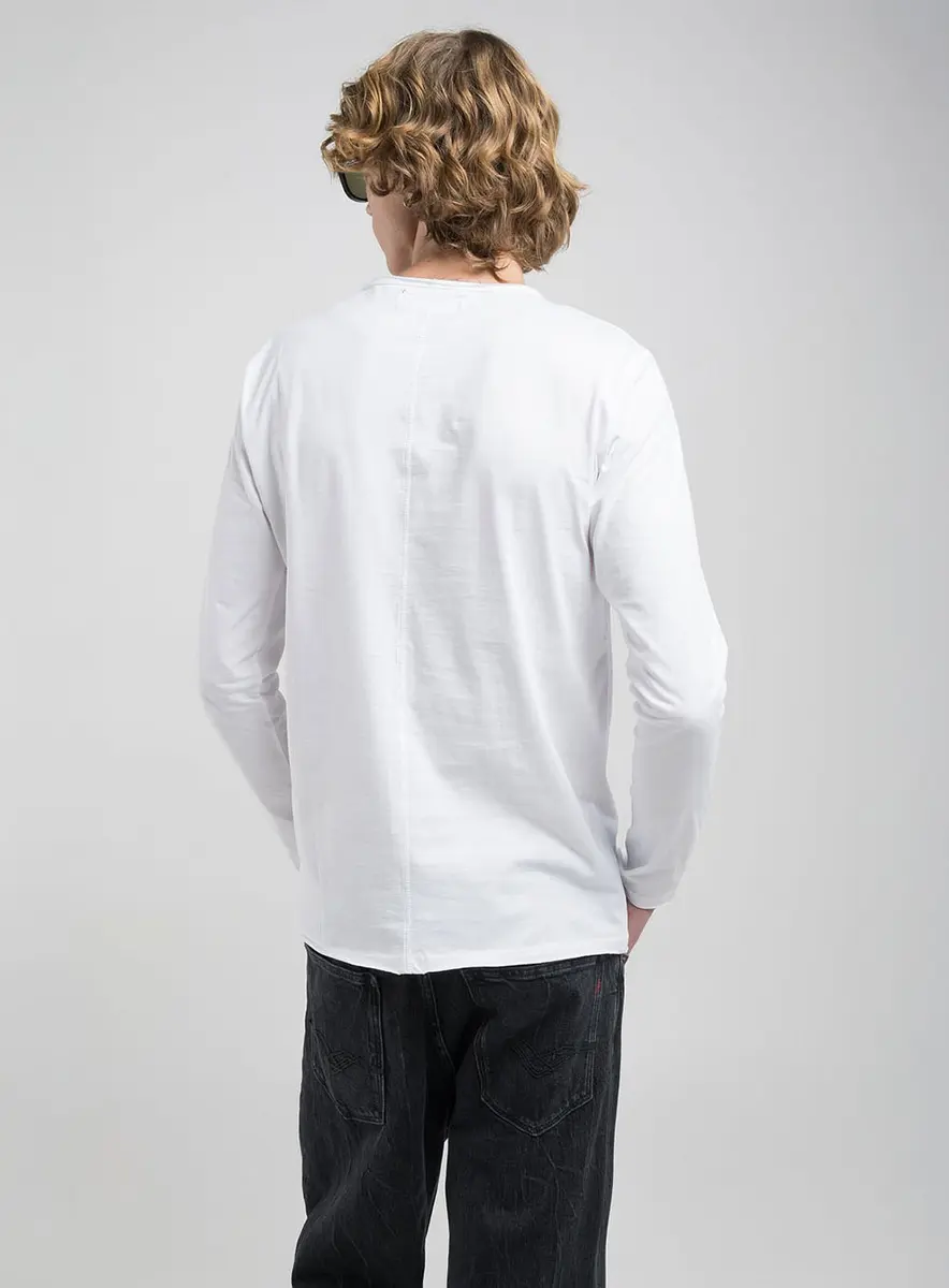 Camiseta Manga Longa Reta Preto Lcecci
