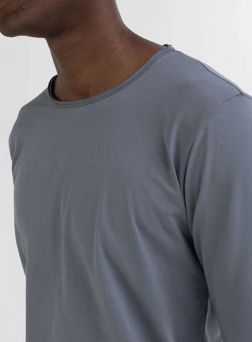 Camiseta Manga Longa Reta Preto Lcecci