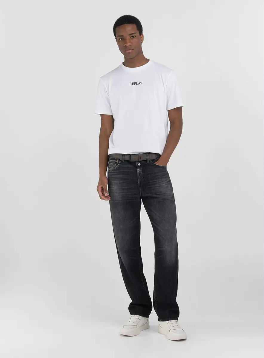 Camiseta Masculina Over Com Logo Minimalista Preto Lcecci
