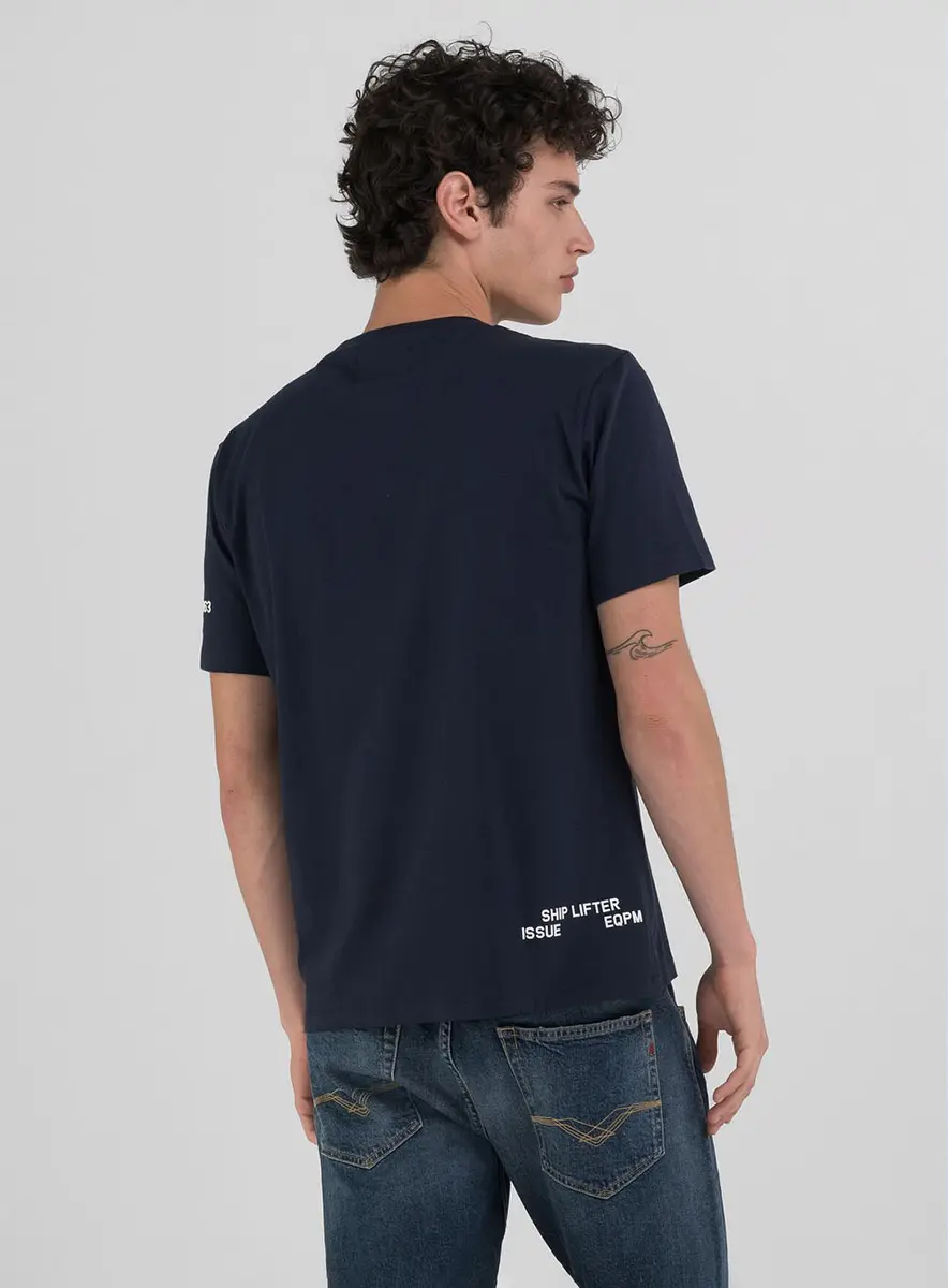 Camiseta Masculina Regular Oceano Preto Lcecci