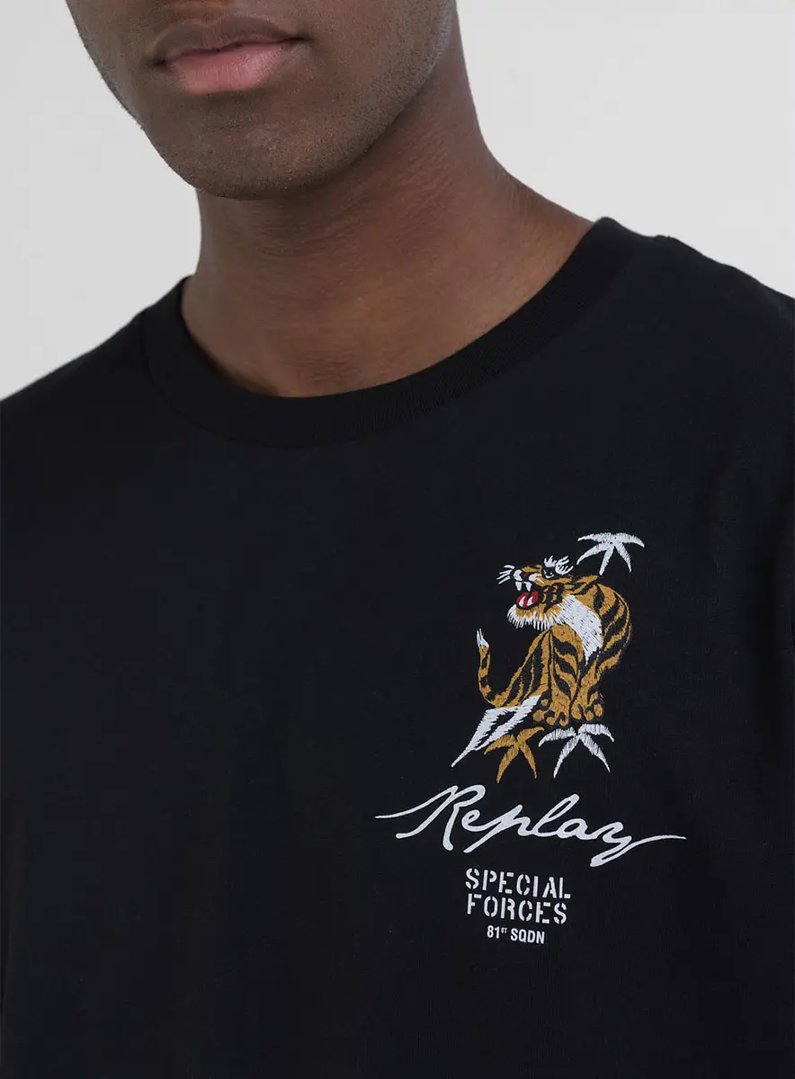 Camiseta Masculina Classic Tigre Verde Preto Lcecci