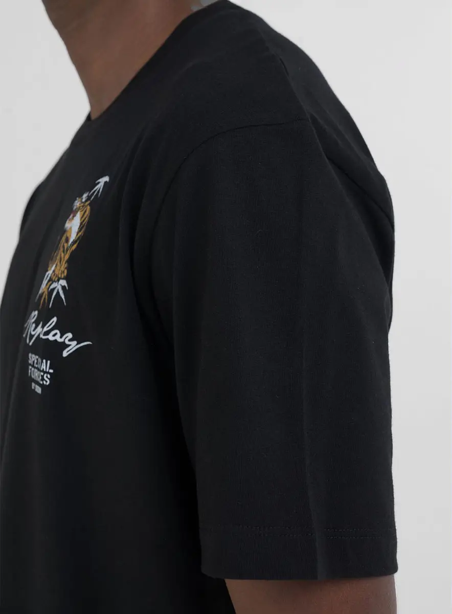 Camiseta Masculina Classic Tigre Verde Preto Lcecci