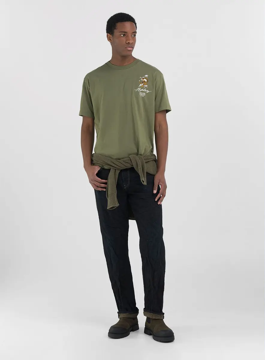 Camiseta Masculina Classic Tigre Verde Preto Lcecci