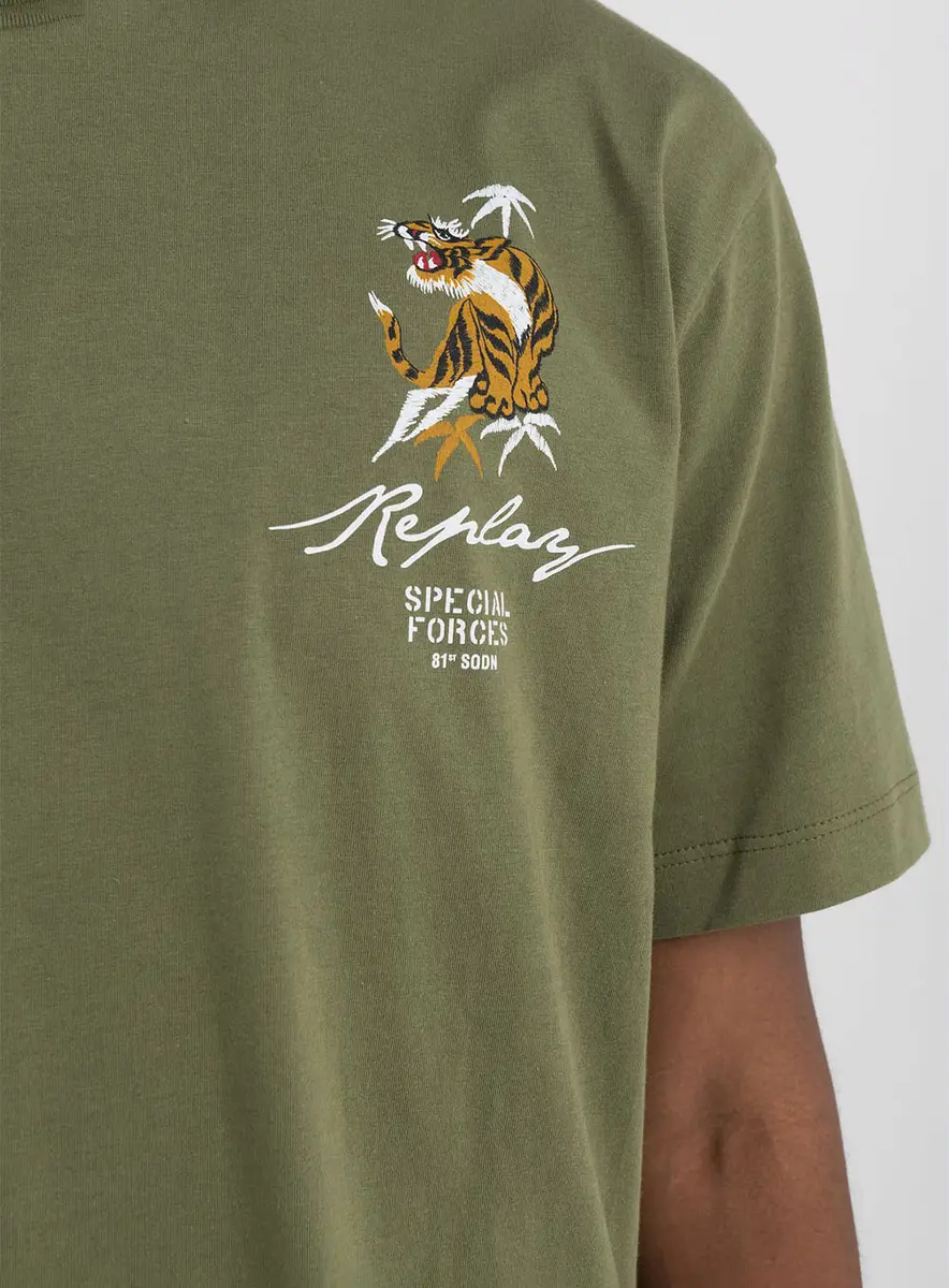 Camiseta Masculina Classic Tigre Verde Preto Lcecci