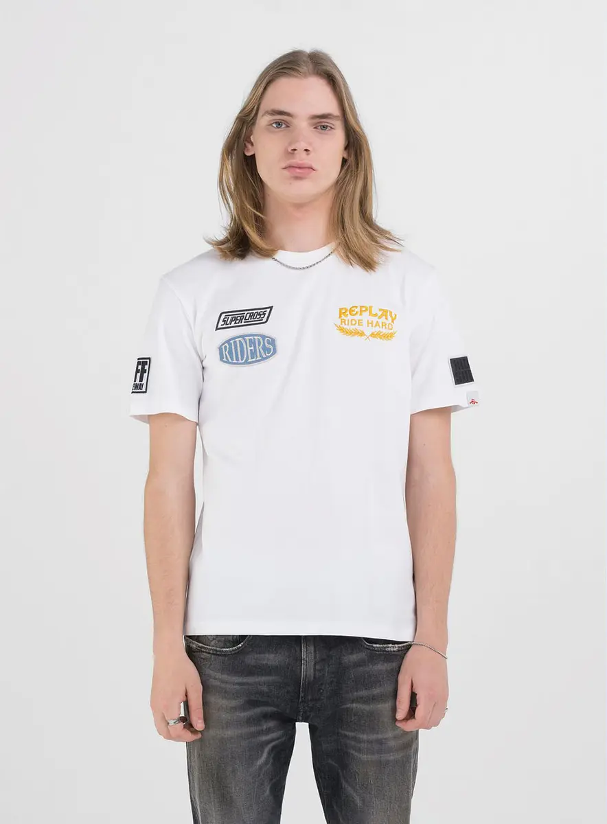 Camiseta Masculina Corte Reto Riders Branca Branco Lcecci
