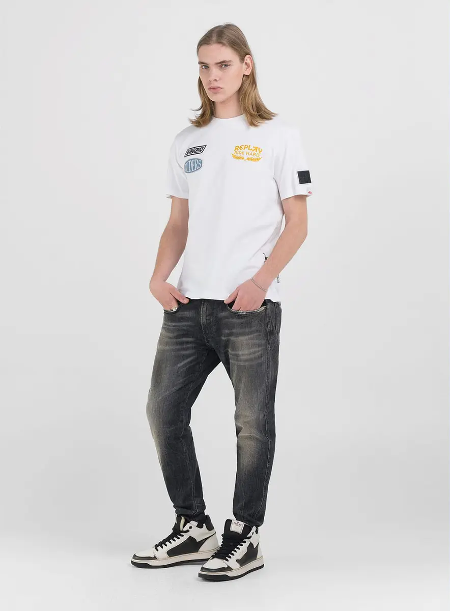 Camiseta Masculina Corte Reto Riders Branca Branco Lcecci