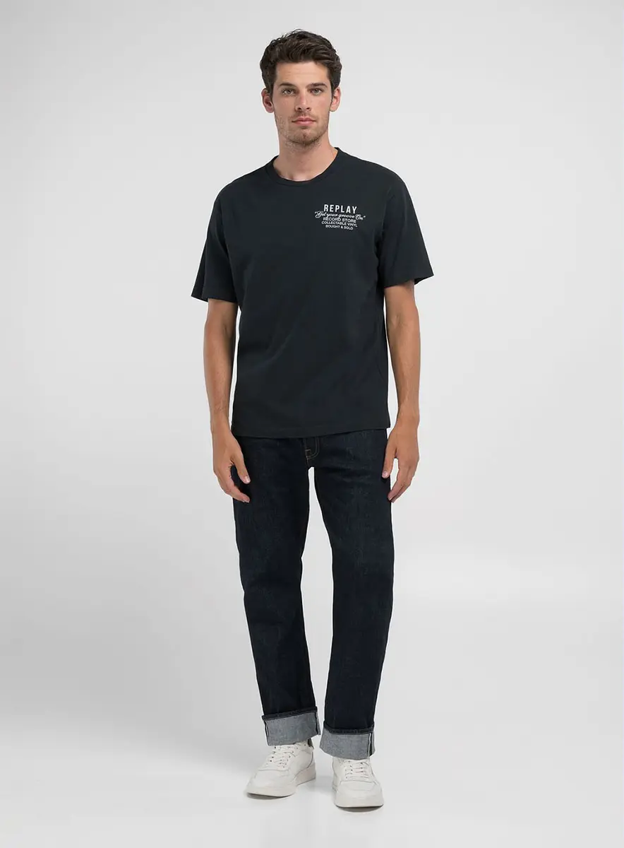 Camiseta Masculina Oversize Replay Marrom Preto Lcecci