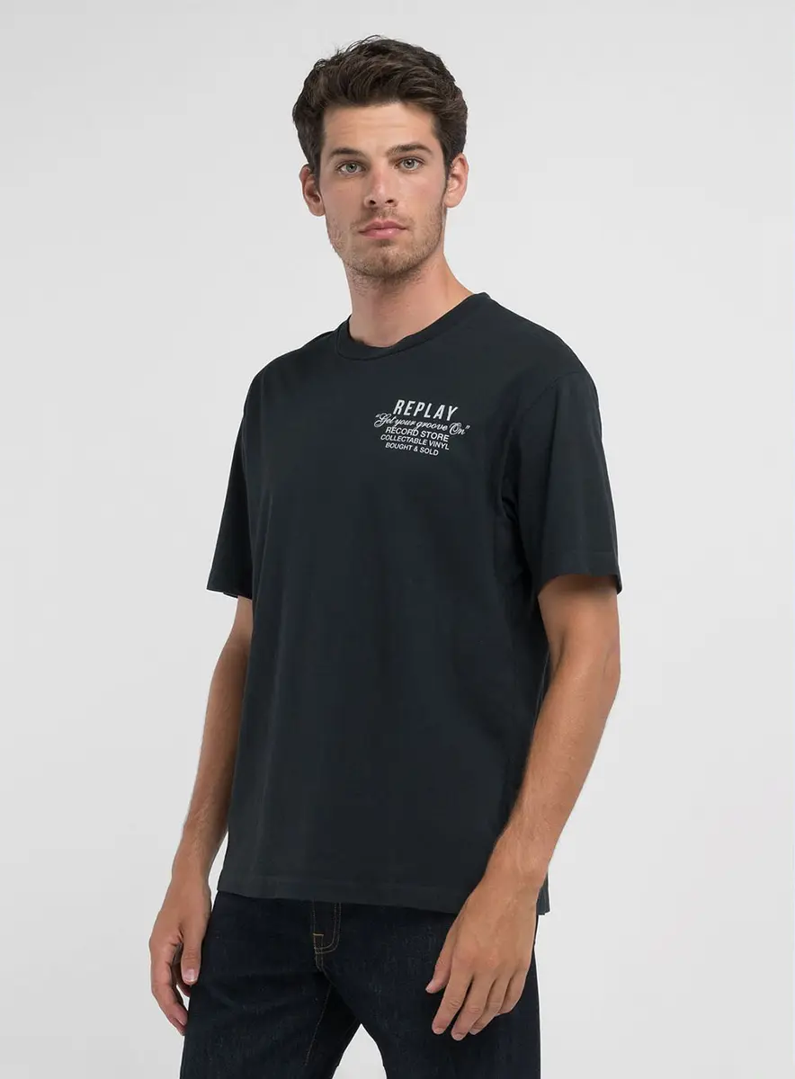 Camiseta Masculina Oversize Replay Marrom Preto Lcecci