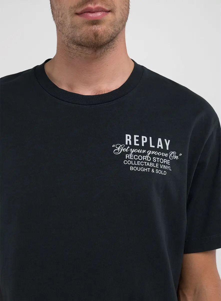 Camiseta Masculina Oversize Replay Marrom Preto Lcecci