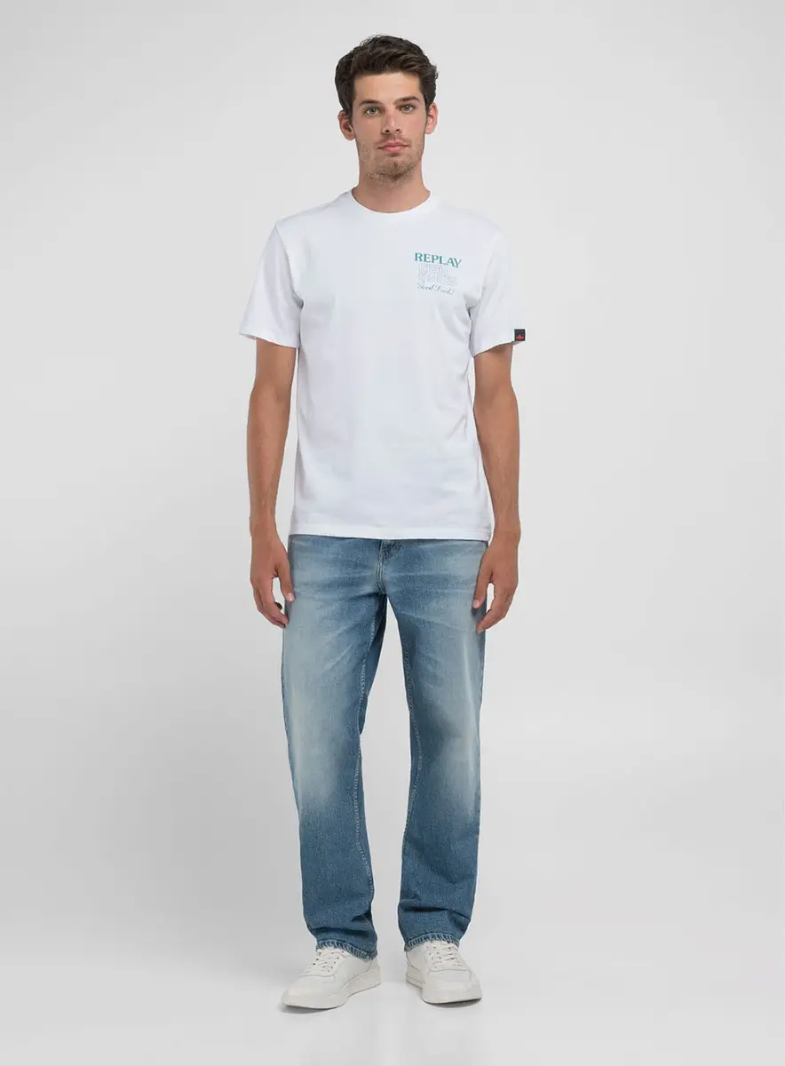Camiseta Masculina Reta Graphic Replay Preto Lcecci